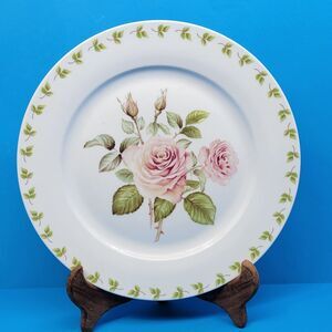Portmeirion Studio Pink Rose 10 1/2" Dinner Plate GC